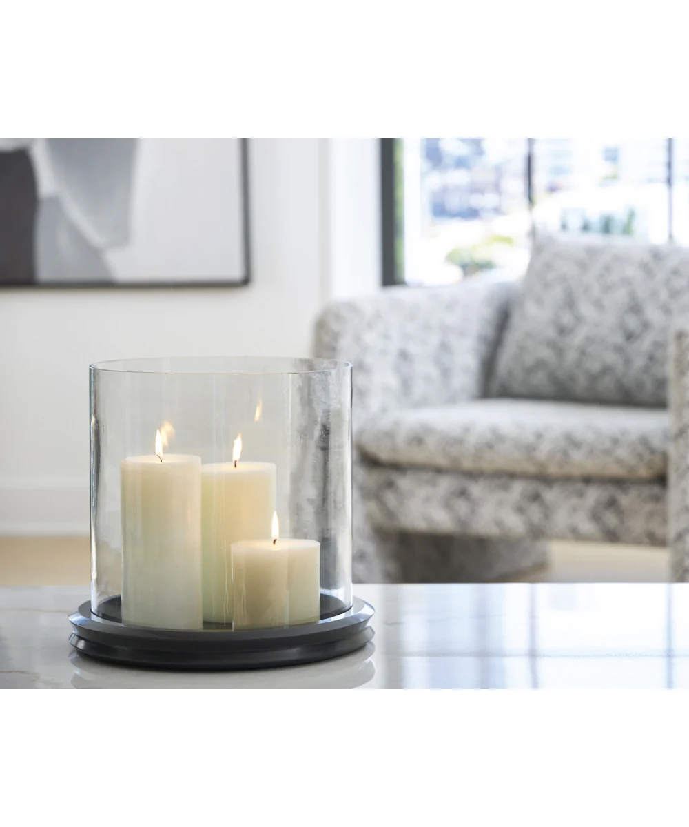 Saskia Candle Holder Clear/Black - Image 2