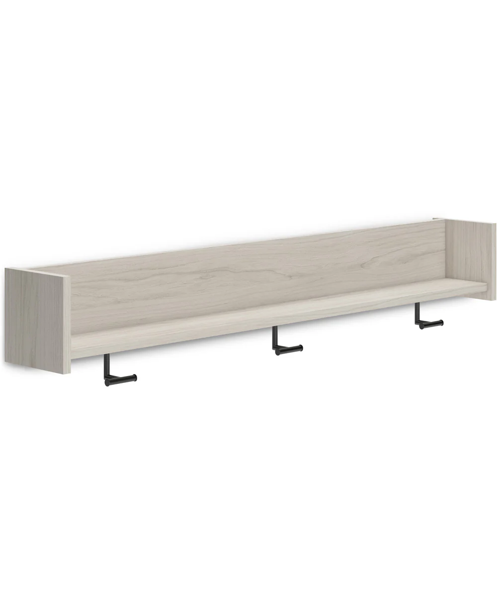 Socalle Wall Mounted Coat Rack w/Shelf Light Natural