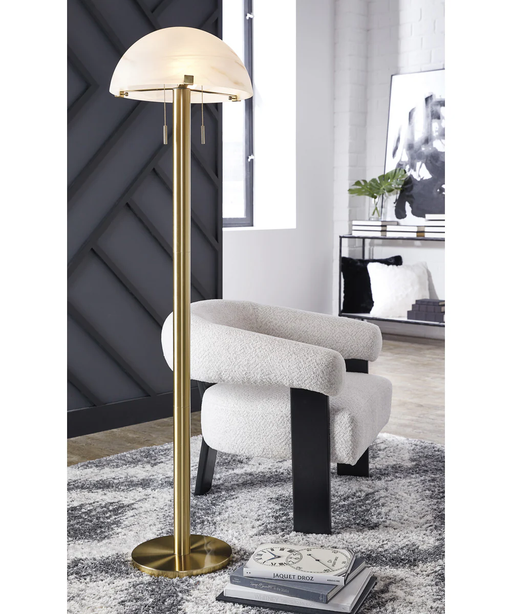 Tobbinsen Metal Floor Lamp Brass - Image 2
