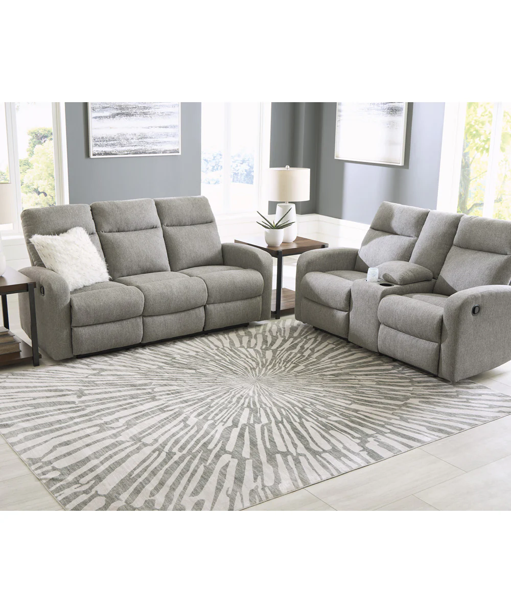 Verland Washable Large Rug Gray/White - Image 2