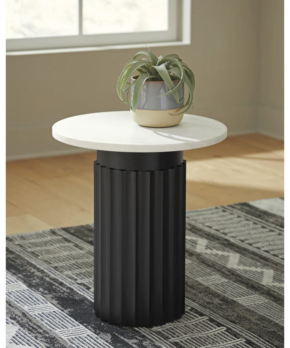 Wainstone Accent Table Black/White - Image 2