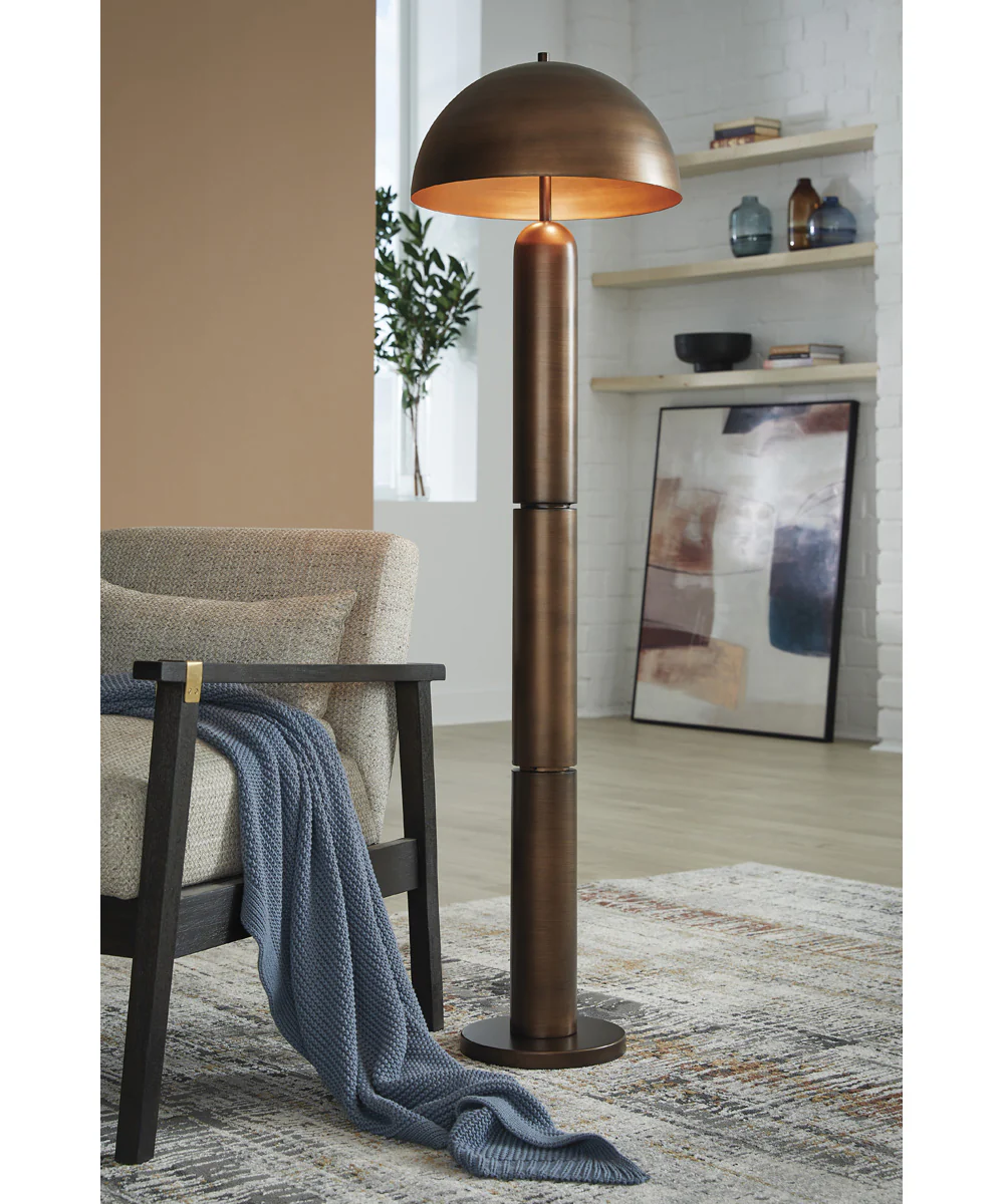 Wendfield Metal Floor Lamp Antique Copper - Image 2