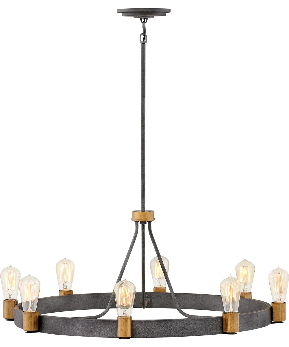 Silas 8-Light Large Single Tier in Aged Zinc