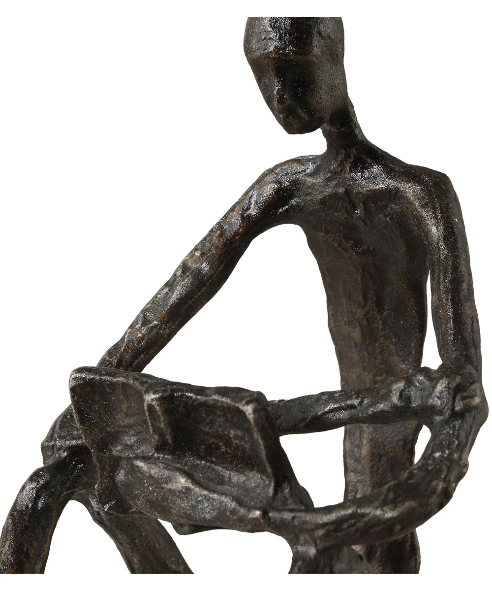 Sit Back, Relax And Read, Iron Sculpture - Image 6