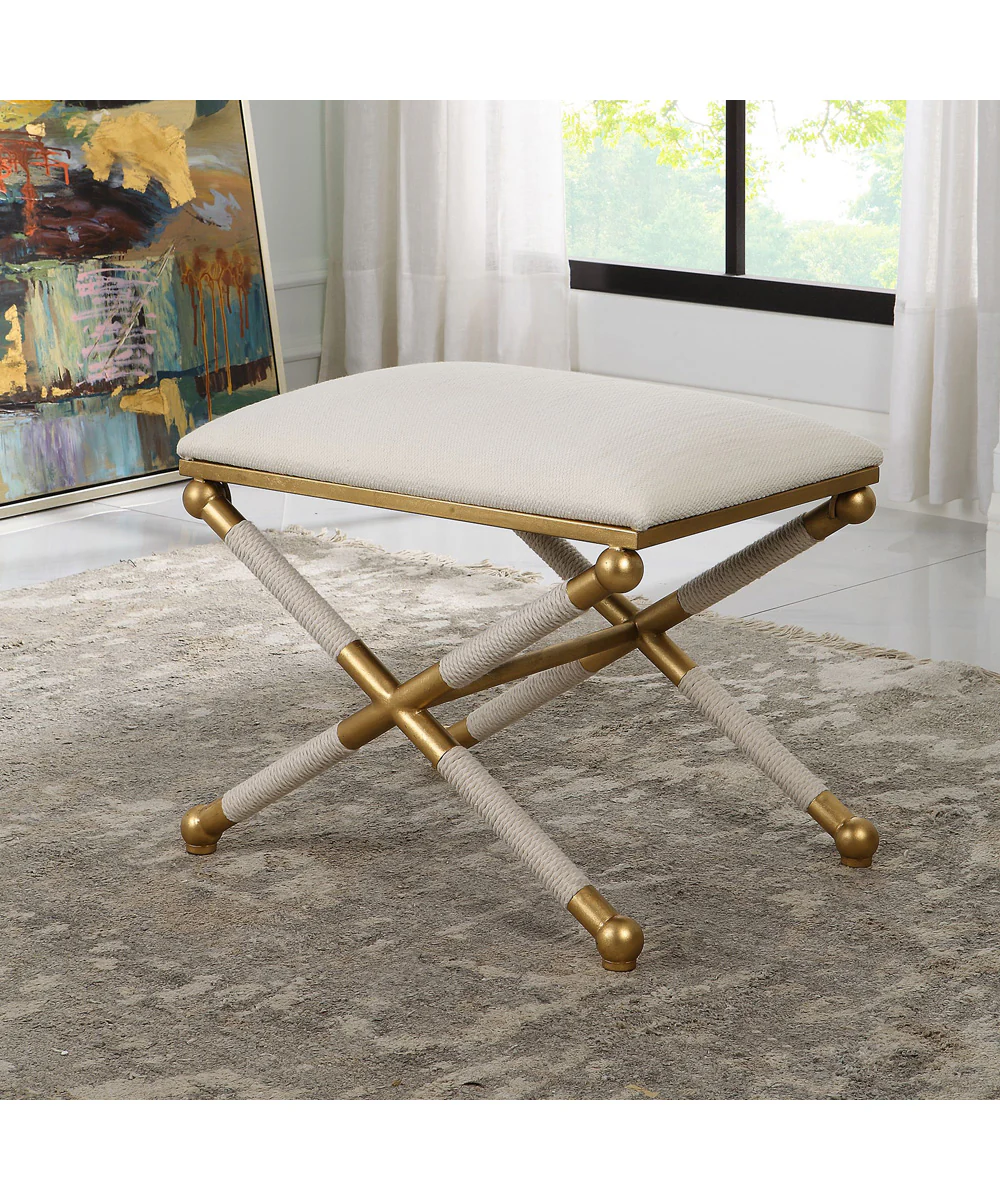 Socialite White Small Bench - Image 2