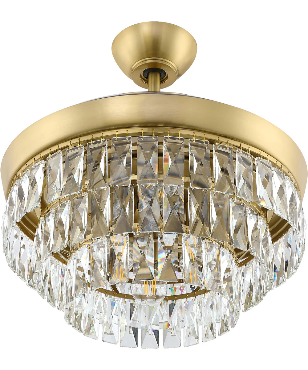 Sofia 42 Hidden Blades 6-Light Fan Satin Brass - Image 6