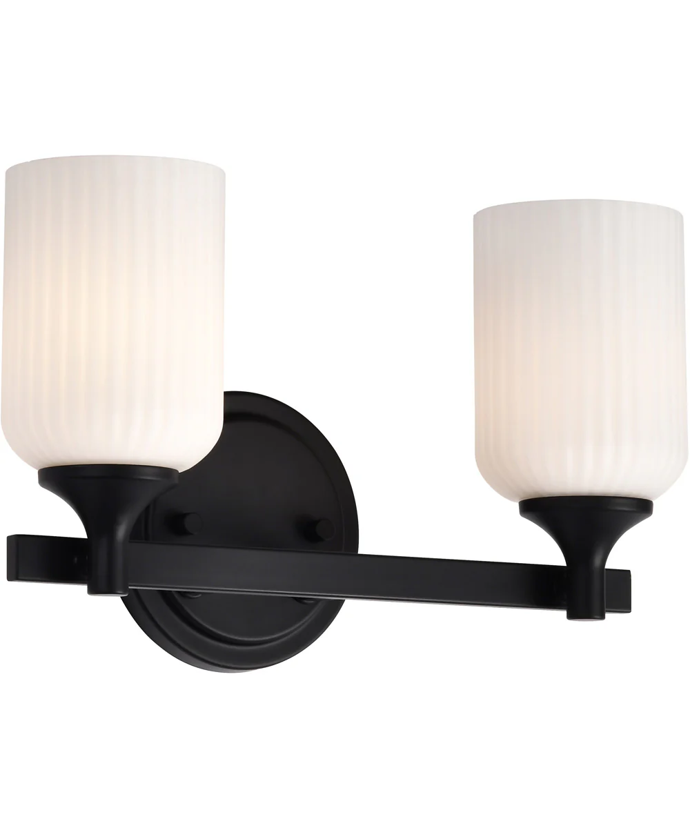 Solara 2-Light Vanity & Wall Matte Black - Image 2