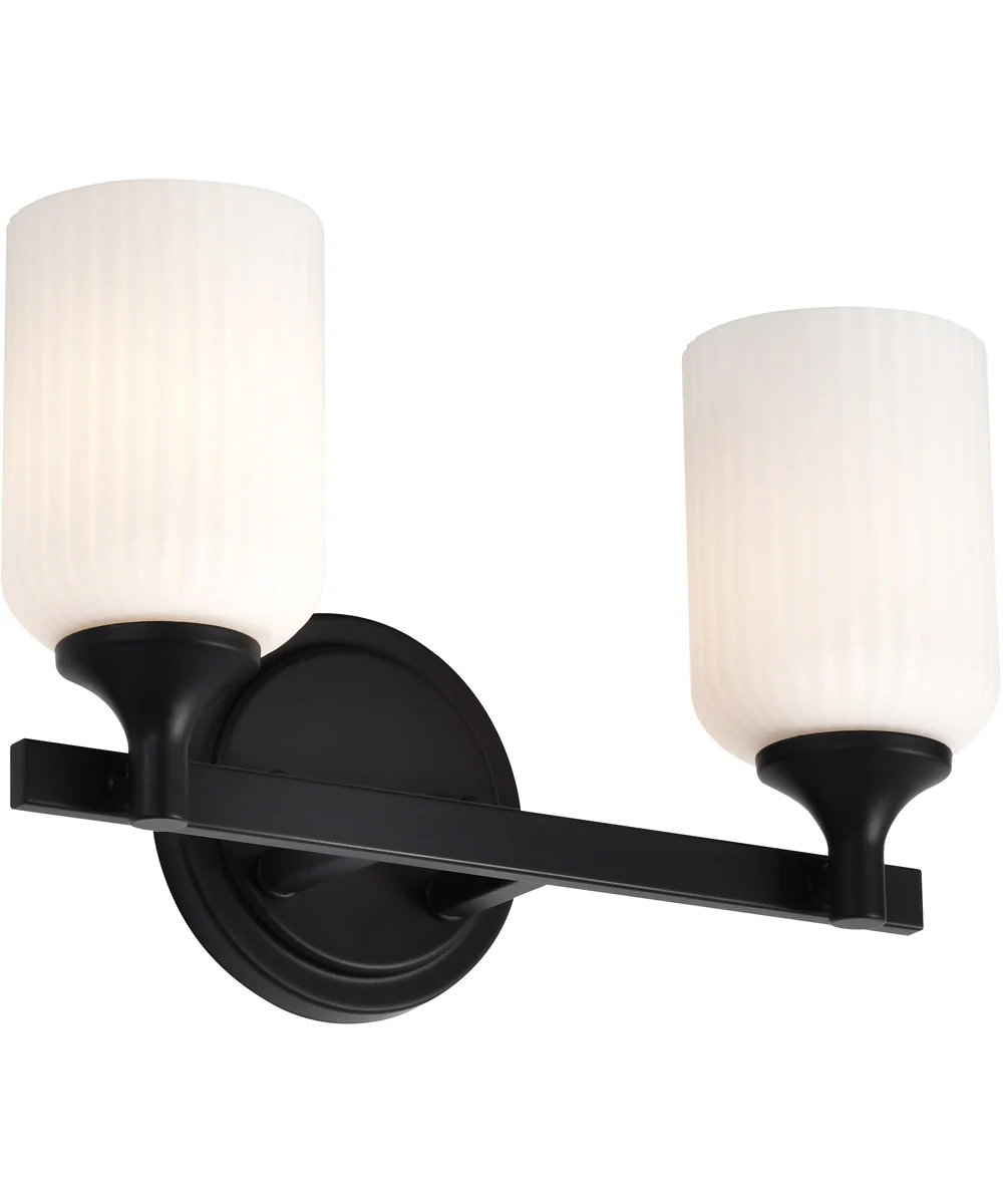 Solara 2-Light Vanity & Wall Matte Black - Image 4