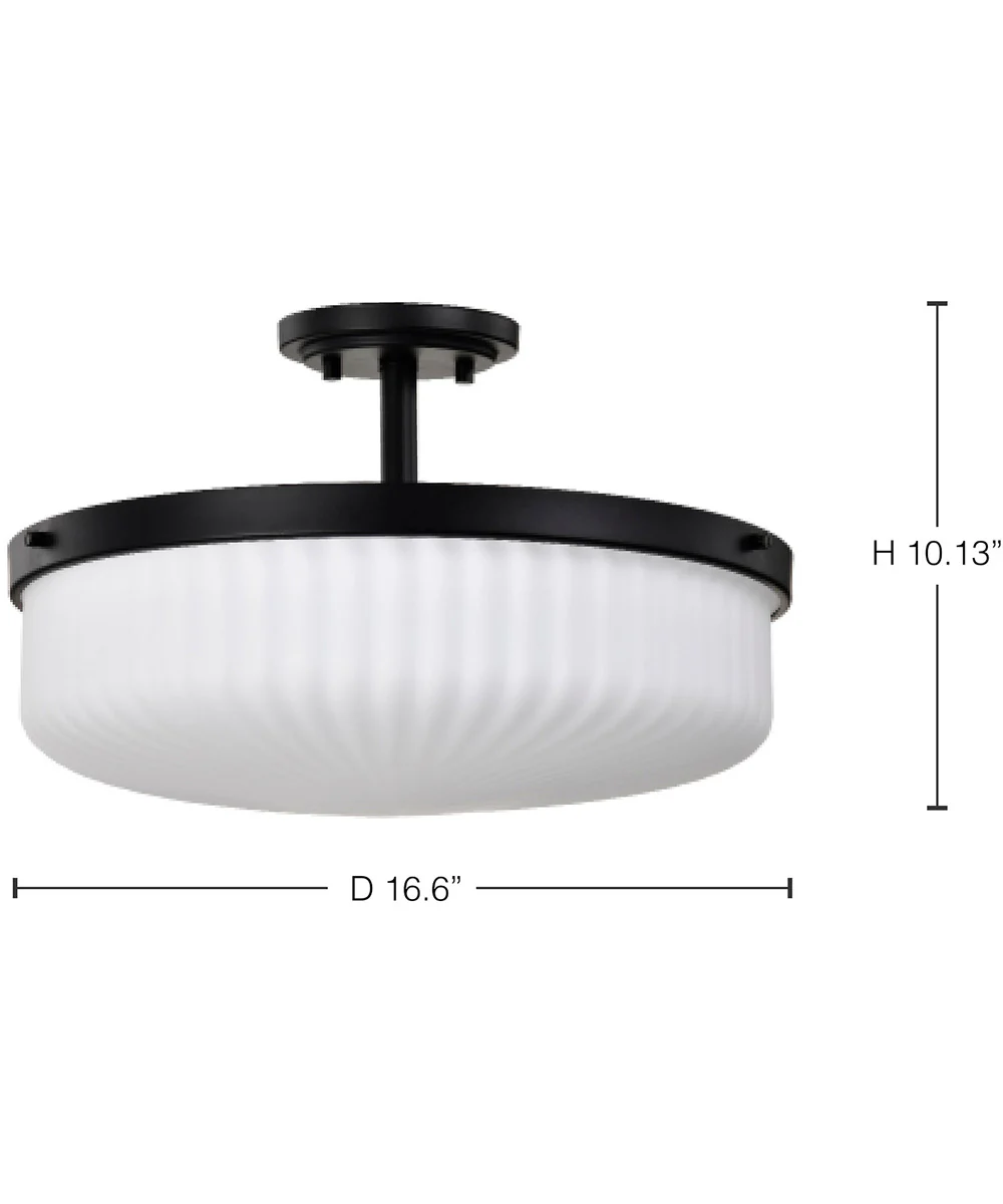 Solara 3-Light Close-to-Ceiling Matte Black - Image 10