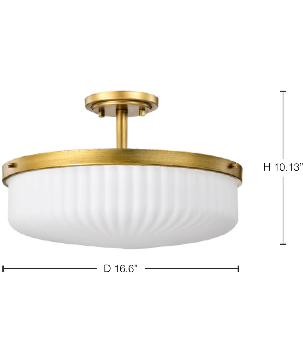 Solara 3-Light Close-to-Ceiling Natural Brass - Image 10