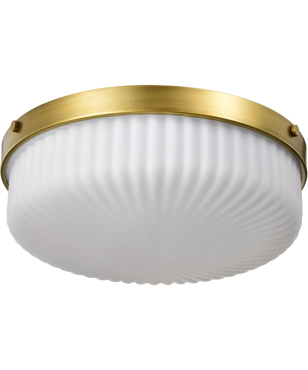 Solara 3-Light Close-to-Ceiling Natural Brass