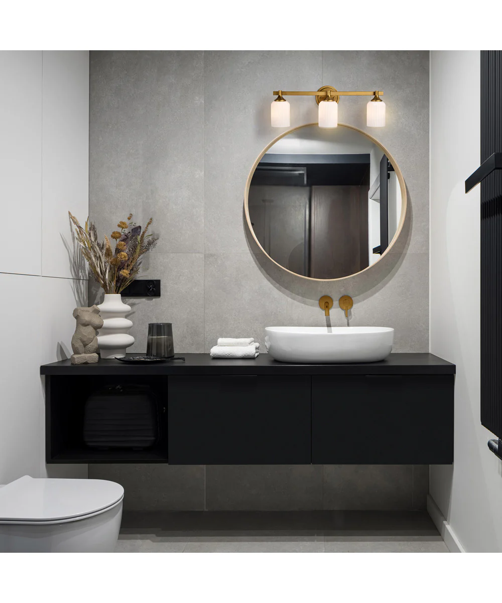 Solara 3-Light Vanity & Wall Natural Brass - Image 2