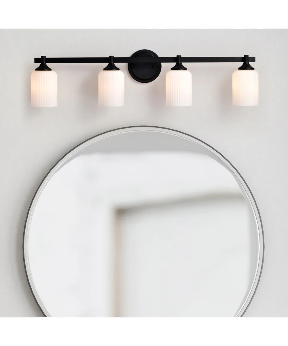 Solara 4-Light Vanity & Wall Matte Black - Image 3