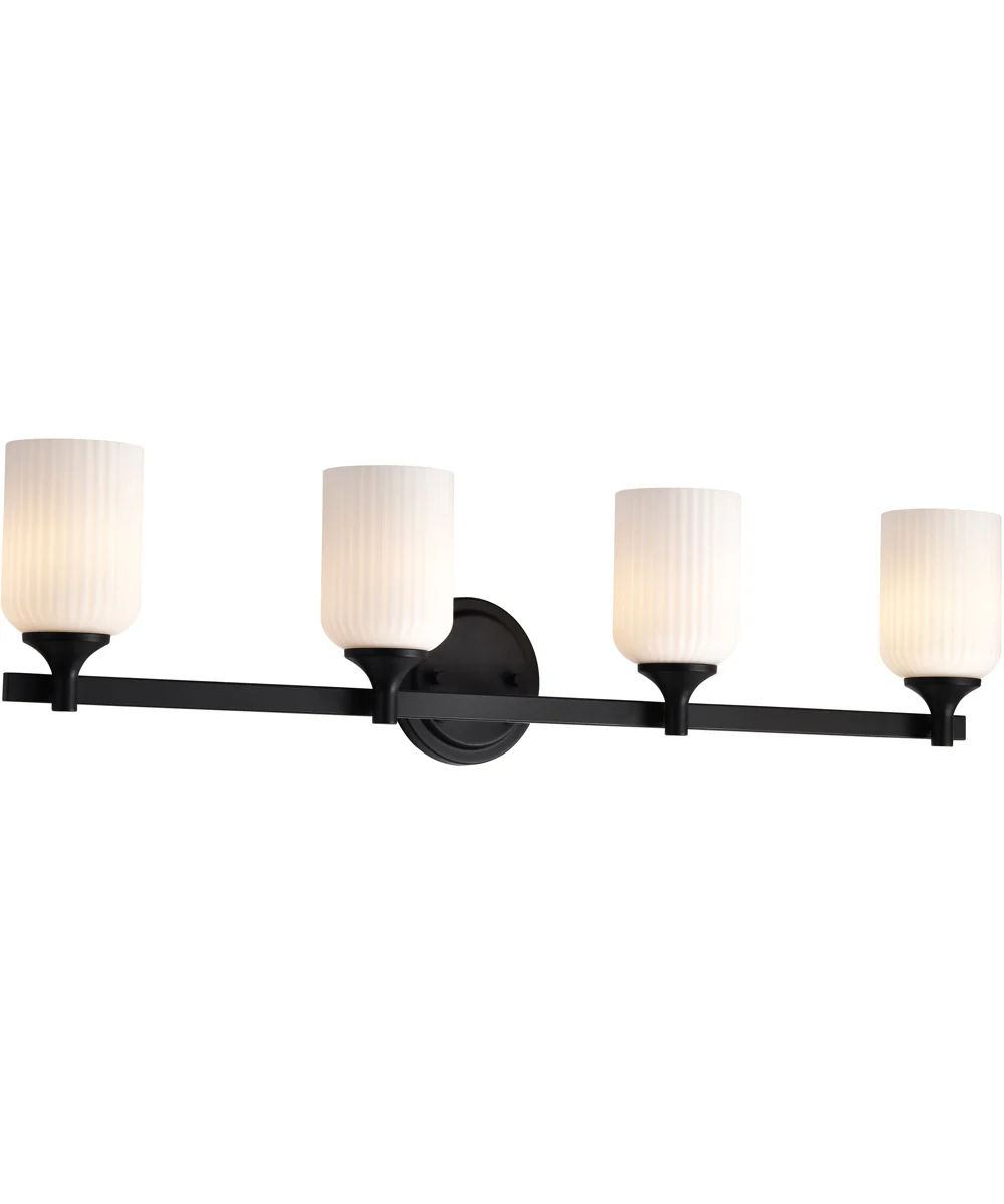 Solara 4-Light Vanity & Wall Matte Black - Image 4