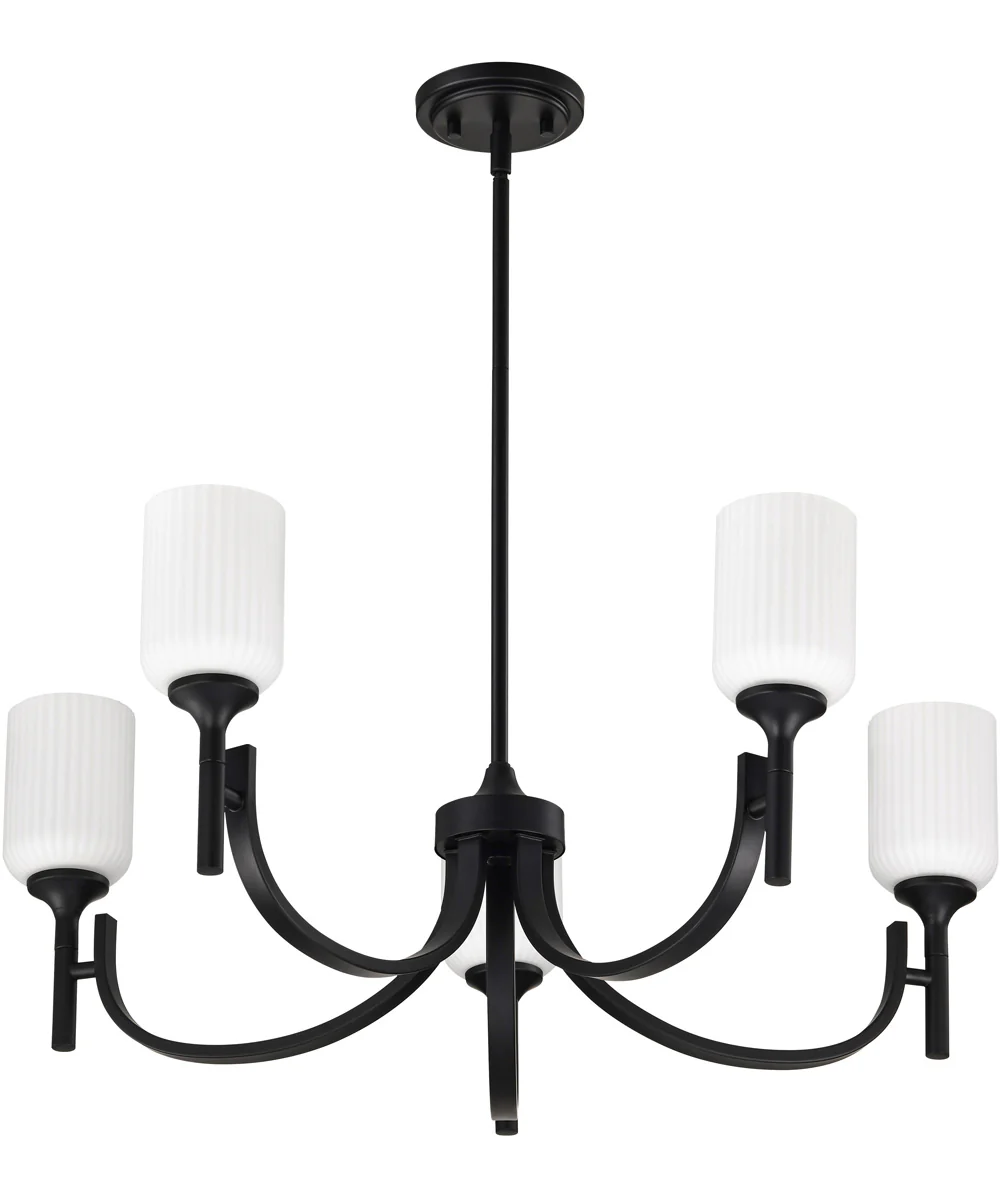 Solara 5-Light Chandelier Matte Black - Image 5