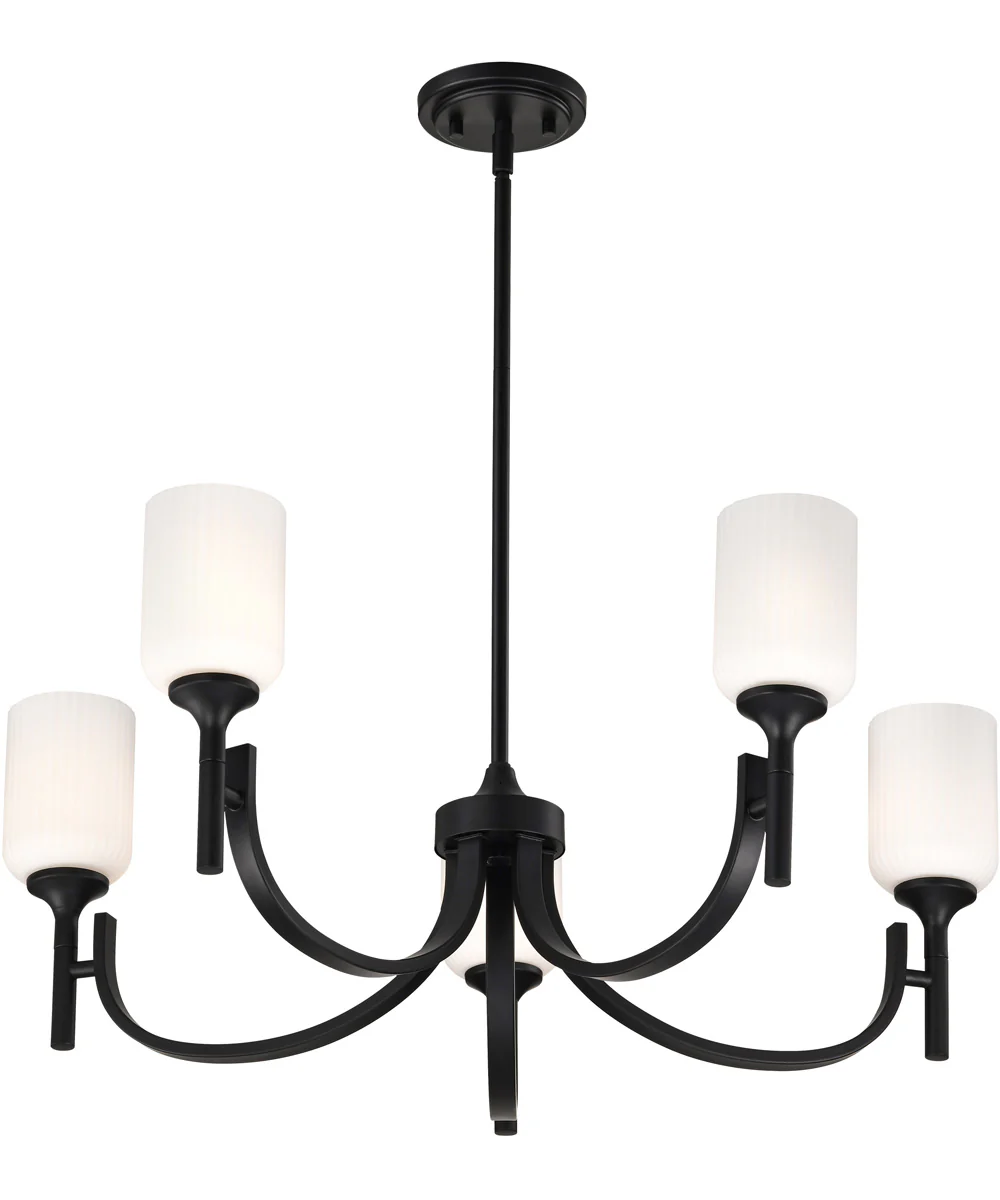 Solara 5-Light Chandelier Matte Black - Image 6