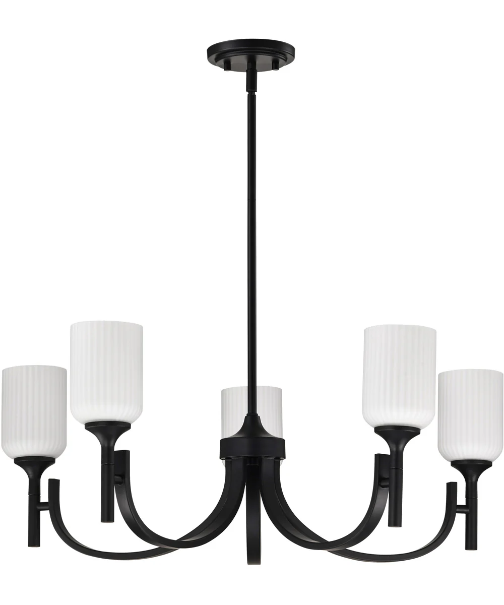 Solara 5-Light Chandelier Matte Black - Image 7