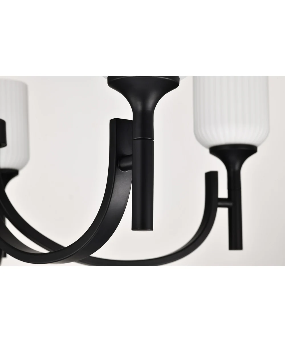 Solara 5-Light Chandelier Matte Black - Image 9
