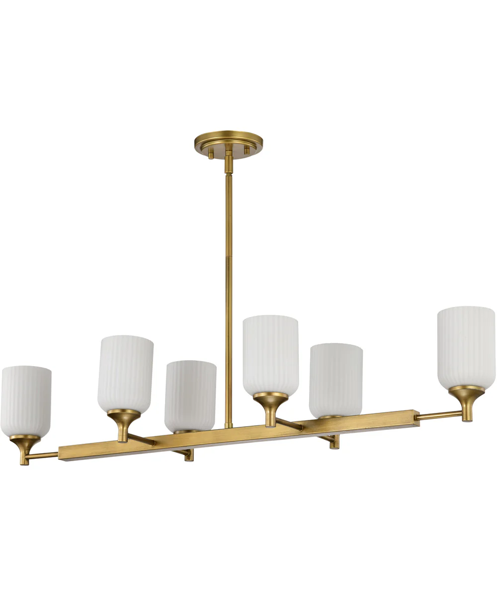 Solara 6-Light Pendant Natural Brass - Image 3
