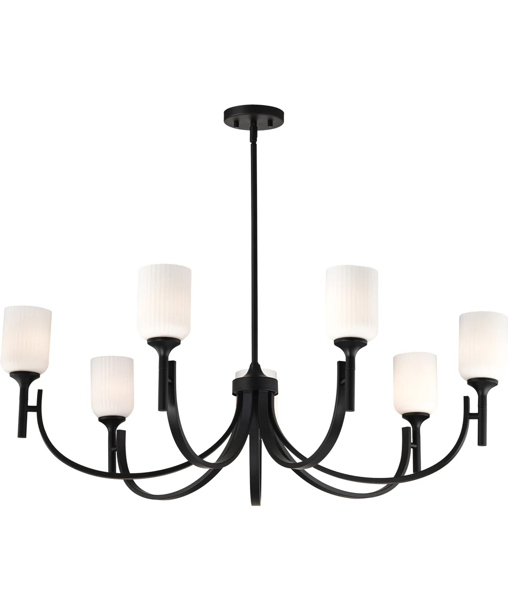 Solara 7-Light Chandelier Matte Black - Image 4