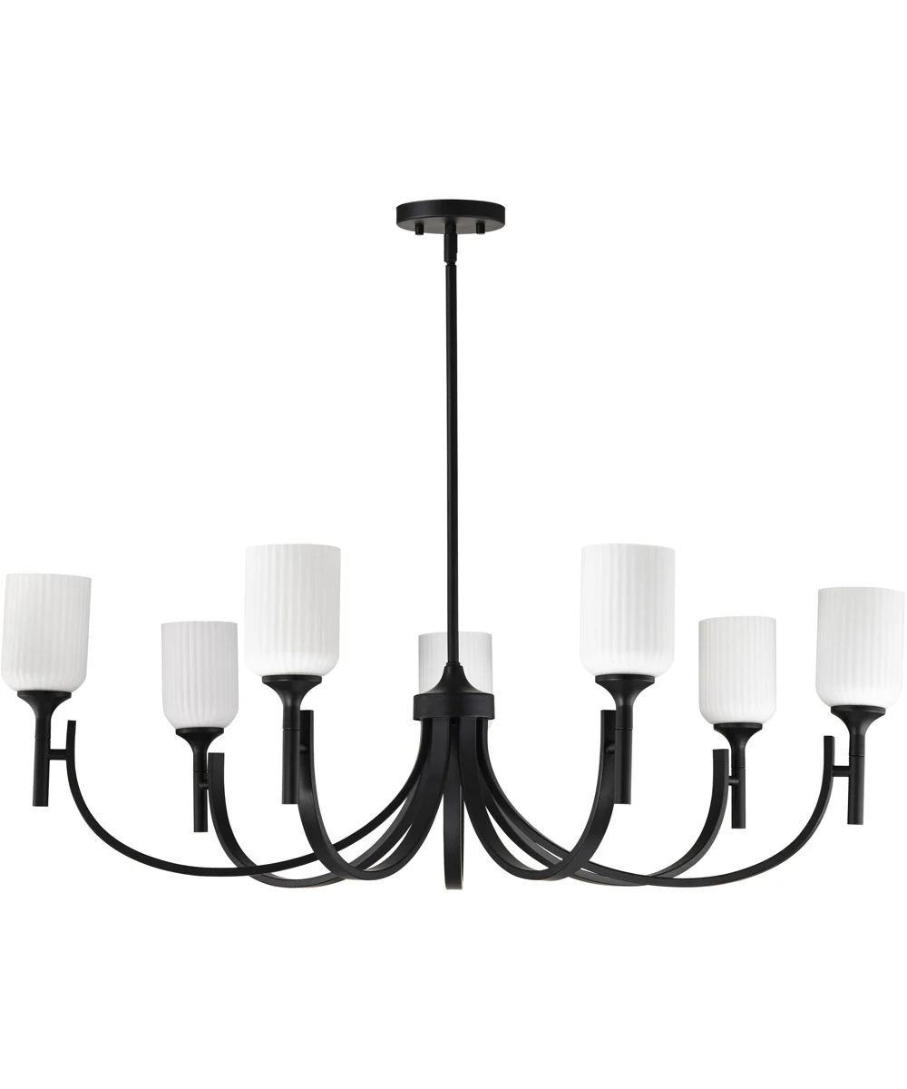 Solara 7-Light Chandelier Matte Black - Image 5