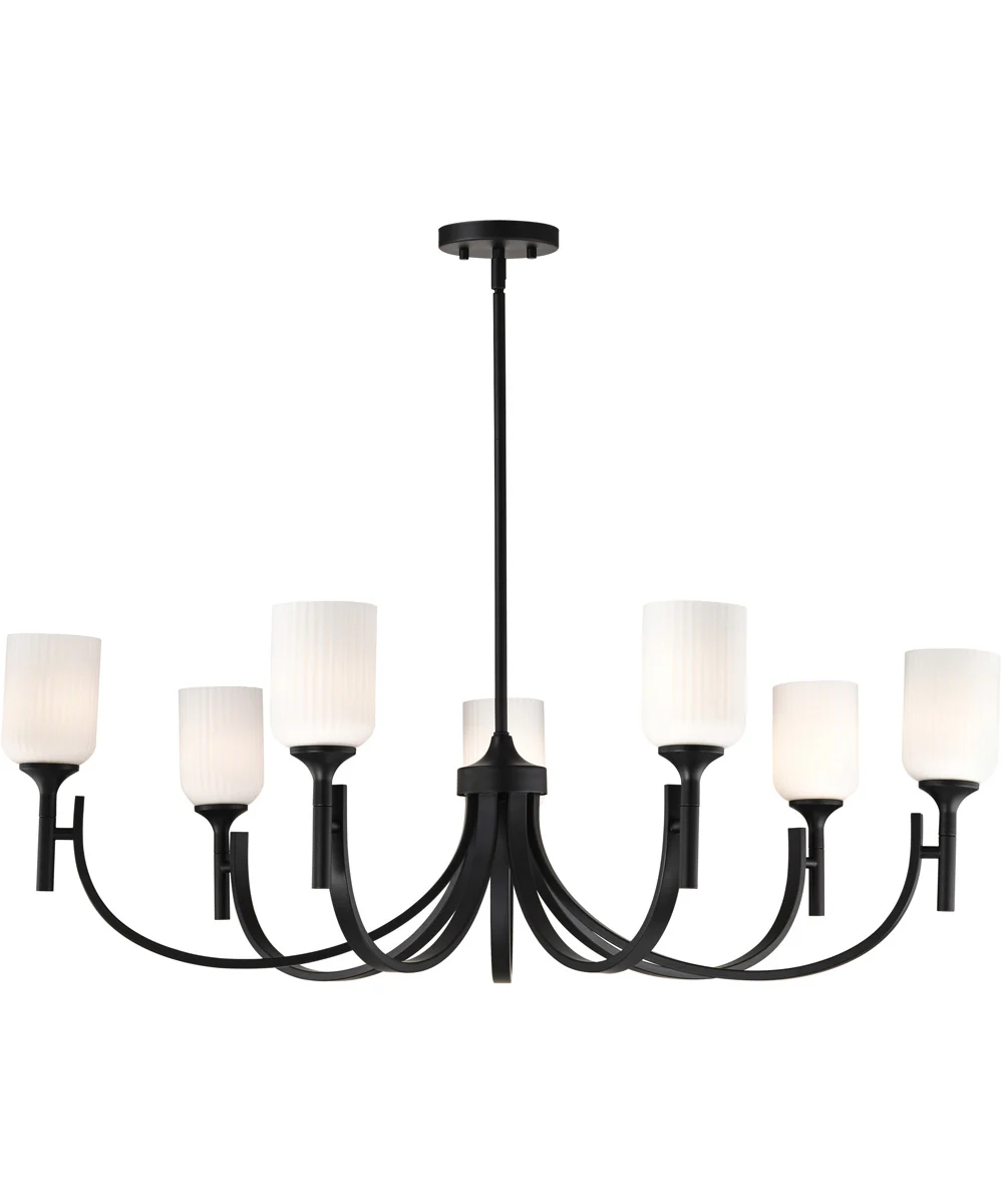 Solara 7-Light Chandelier Matte Black - Image 6