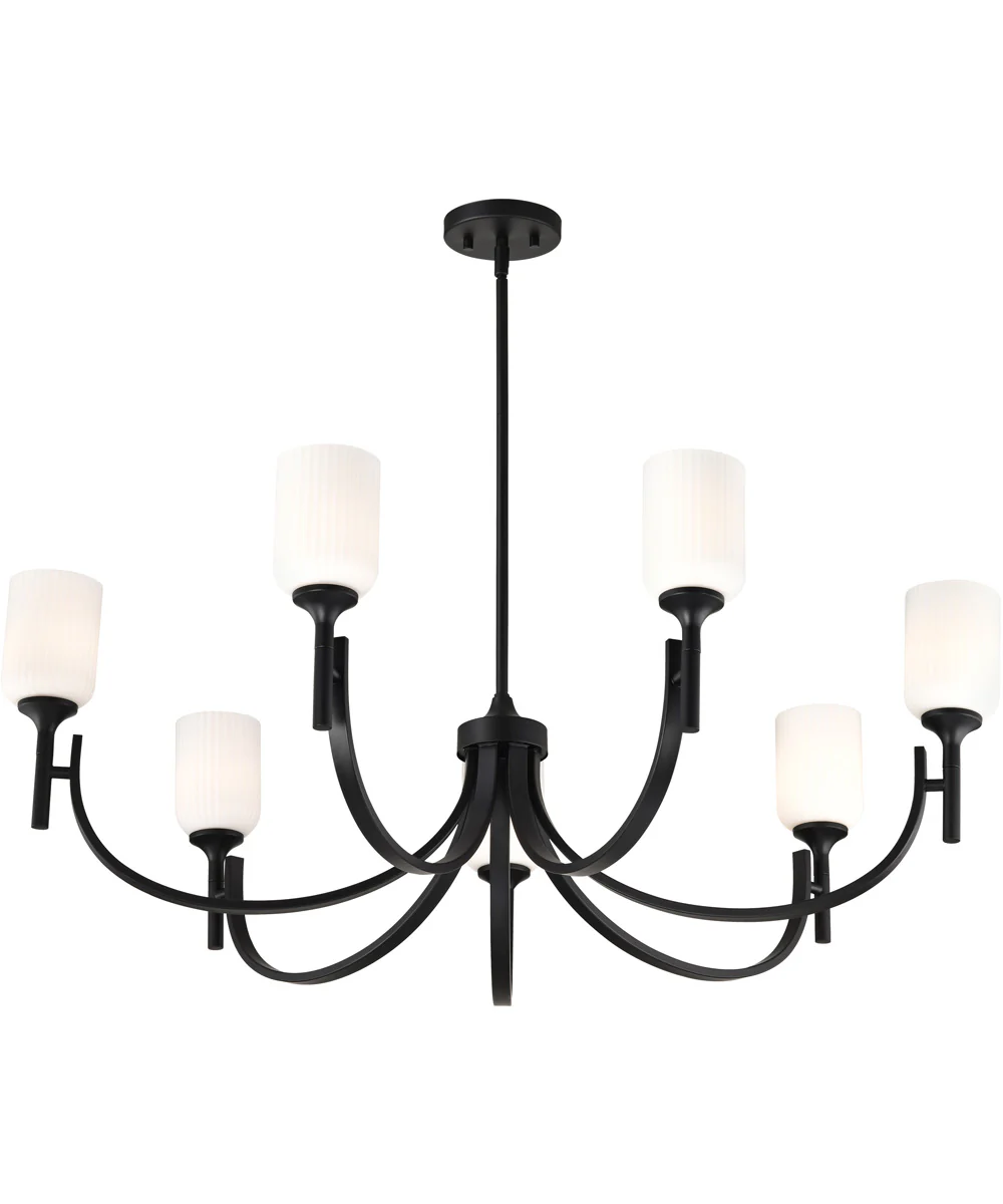Solara 7-Light Chandelier Matte Black - Image 8