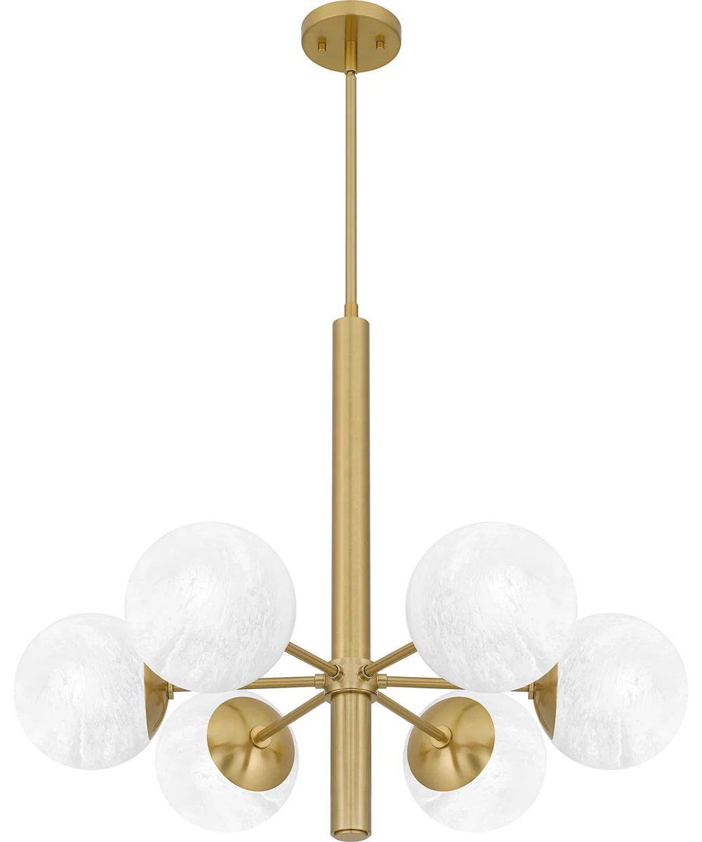 Solei 6-light Chandelier Aged Brass - Image 4