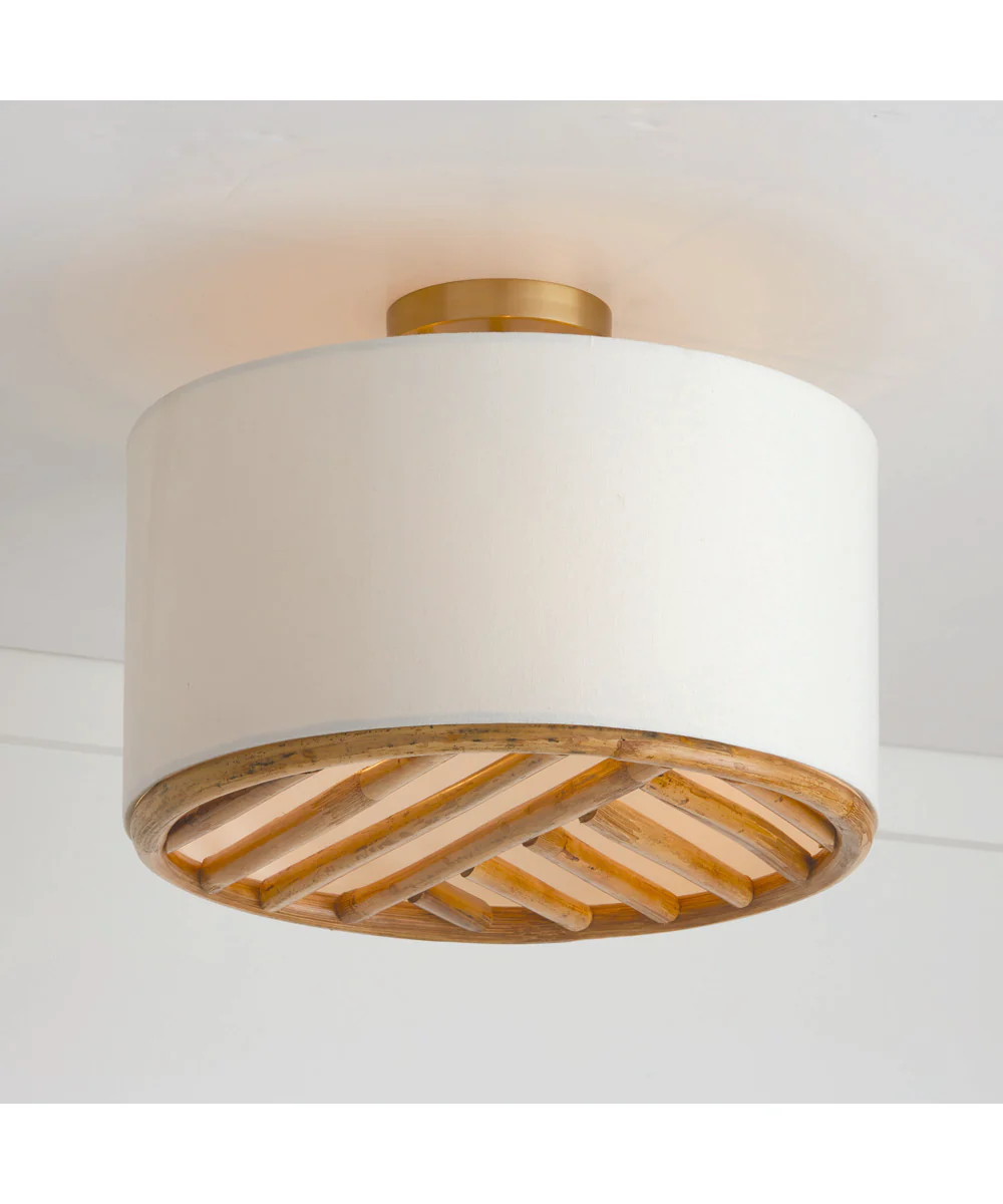 Soleil 3-Light Semi-Flush Matte Brass - Image 2