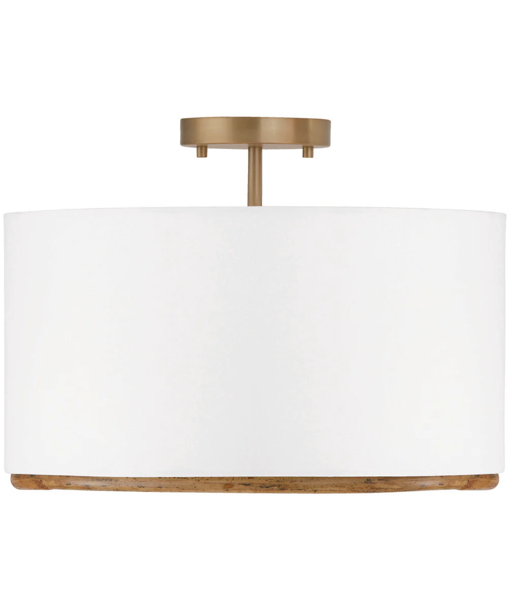 Soleil 3-Light Semi-Flush Matte Brass - Image 5