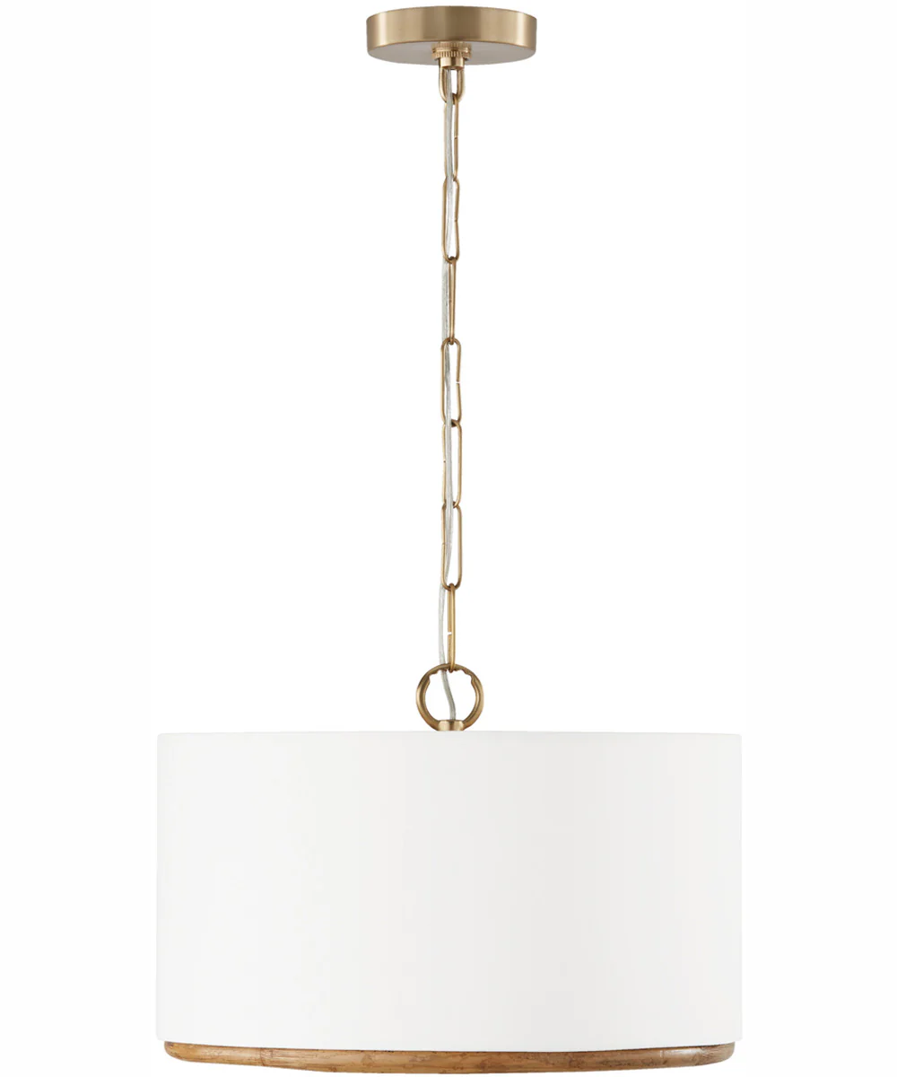 Soleil 3-Light Semi-Flush Matte Brass - Image 6