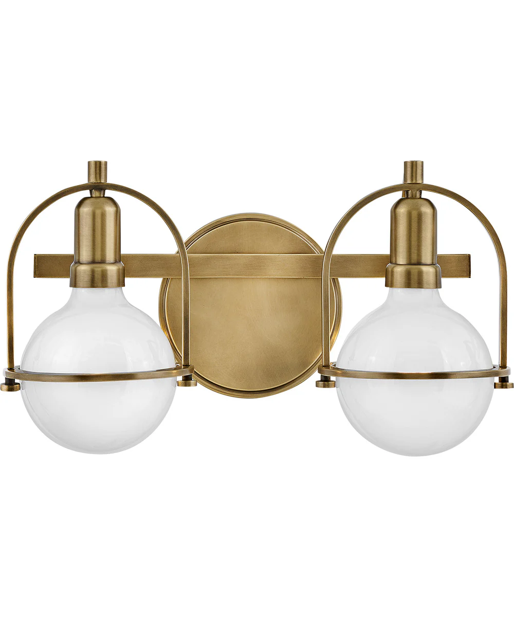 Somerset 2-Light Vanity in Heritage Brass