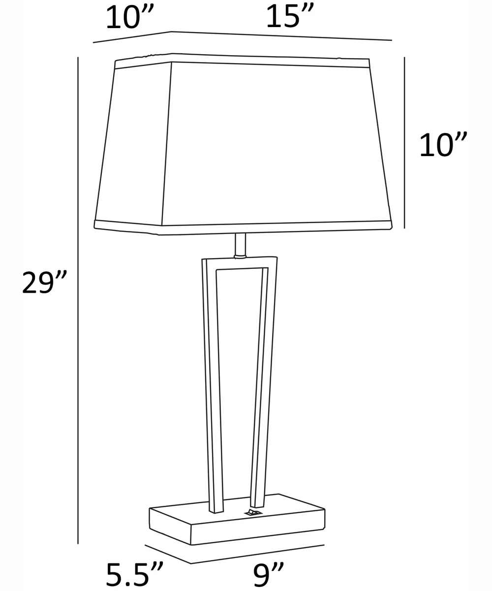 Sonnagh 2-Light 2 Pack-Table Lamp Brushed Nickel/Black/Fabric Shade With Usb - Image 4