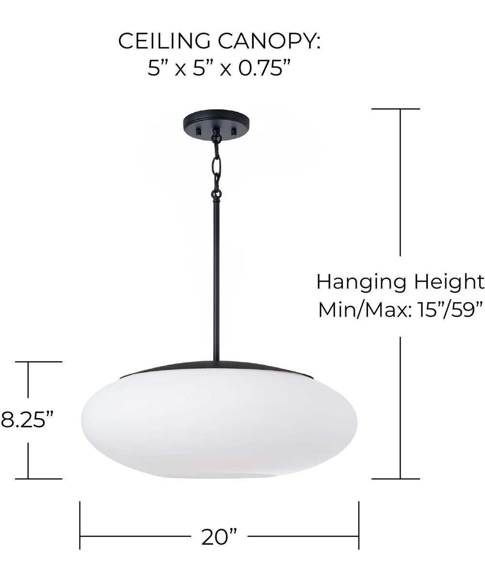 Soren 1-Light Pendant Matte Black - Image 6
