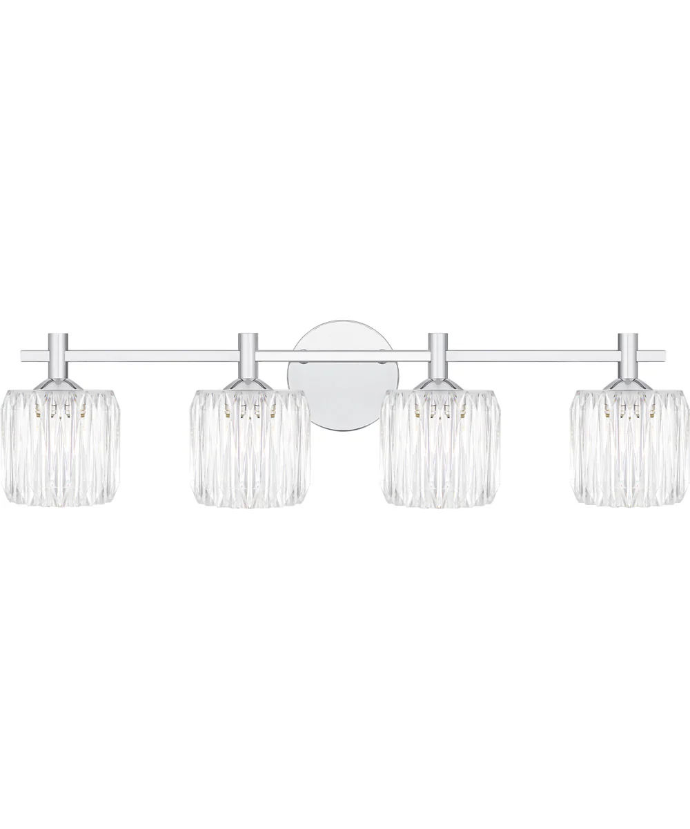 Spade Extra Large 4-light Bath Light Polished Chrome