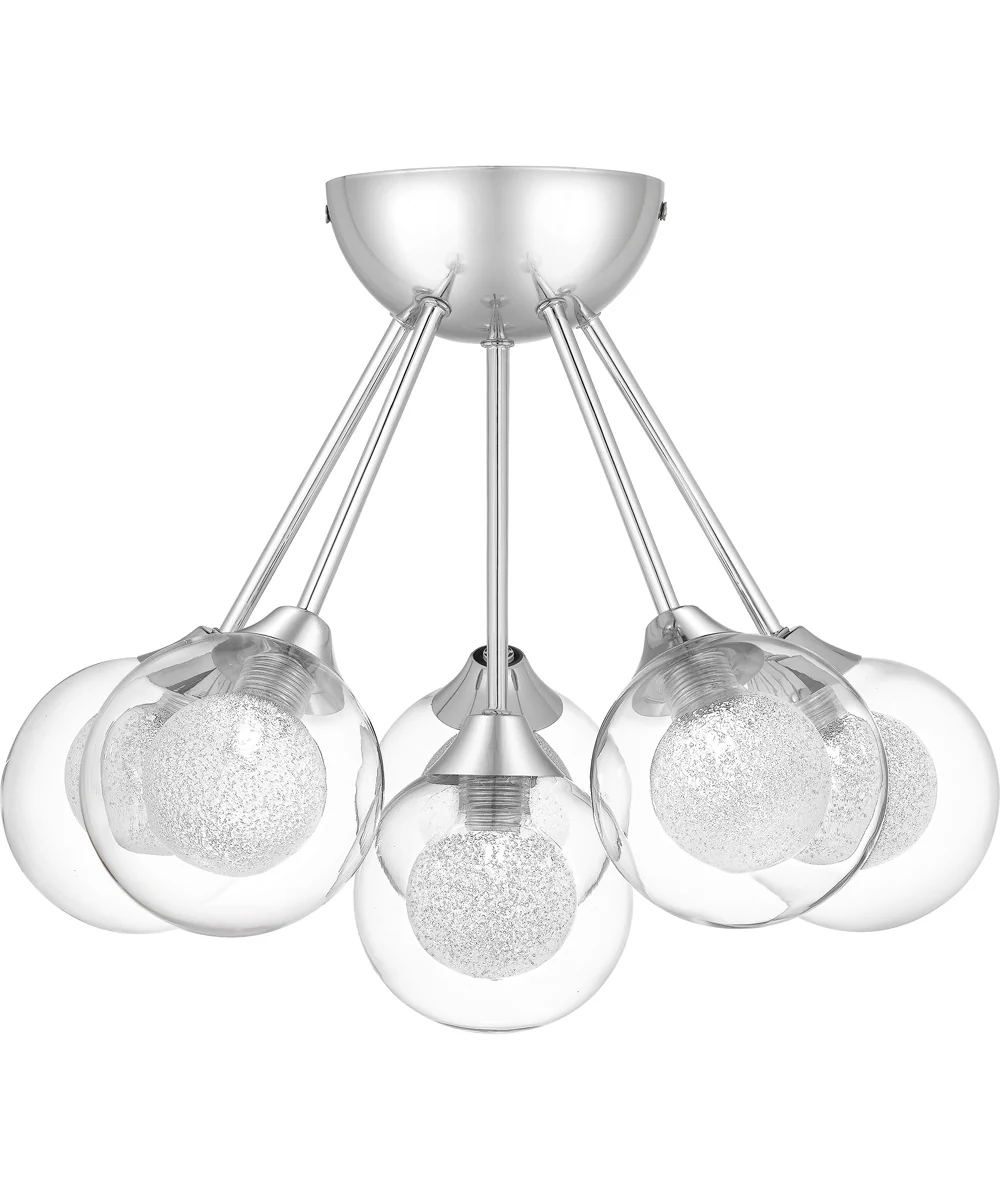 Spellbound 6-light Semi Flush Mount Polished Chrome - Image 5