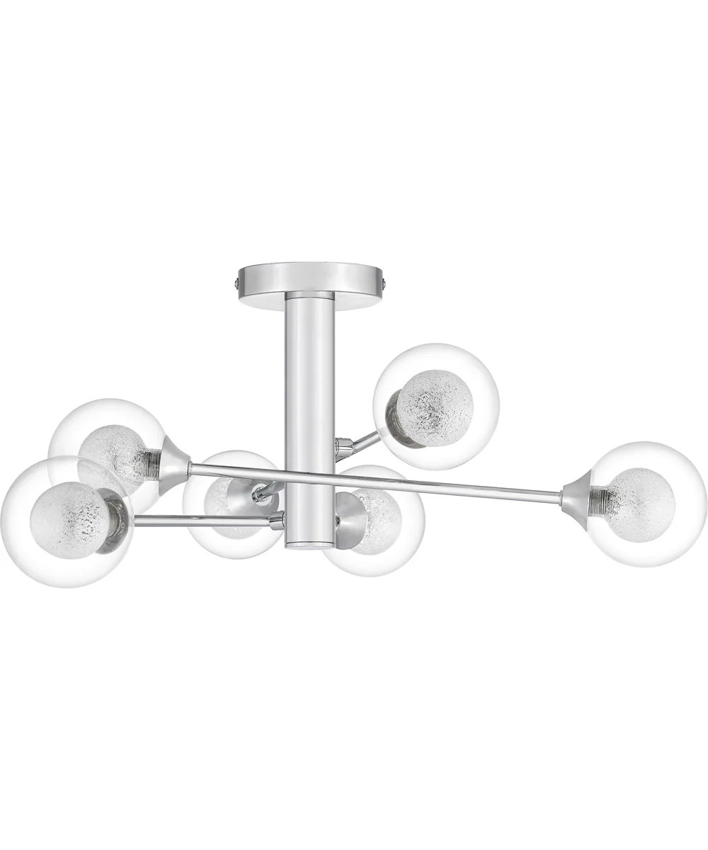 Spellbound 6-light Semi Flush Mount Polished Chrome - Image 3