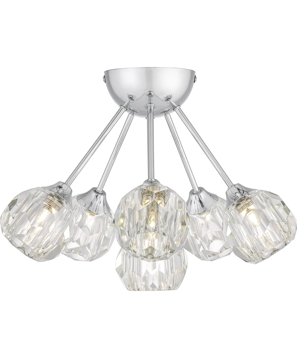 Spellbound 6-light Semi Flush Mount Polished Chrome - Image 2