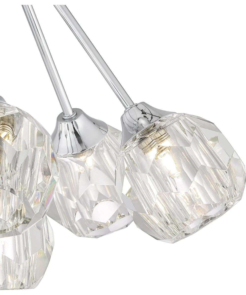 Spellbound 6-light Semi Flush Mount Polished Chrome - Image 6