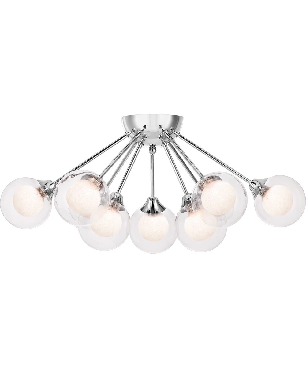 Spellbound 9-light Semi Flush Mount Polished Chrome - Image 2