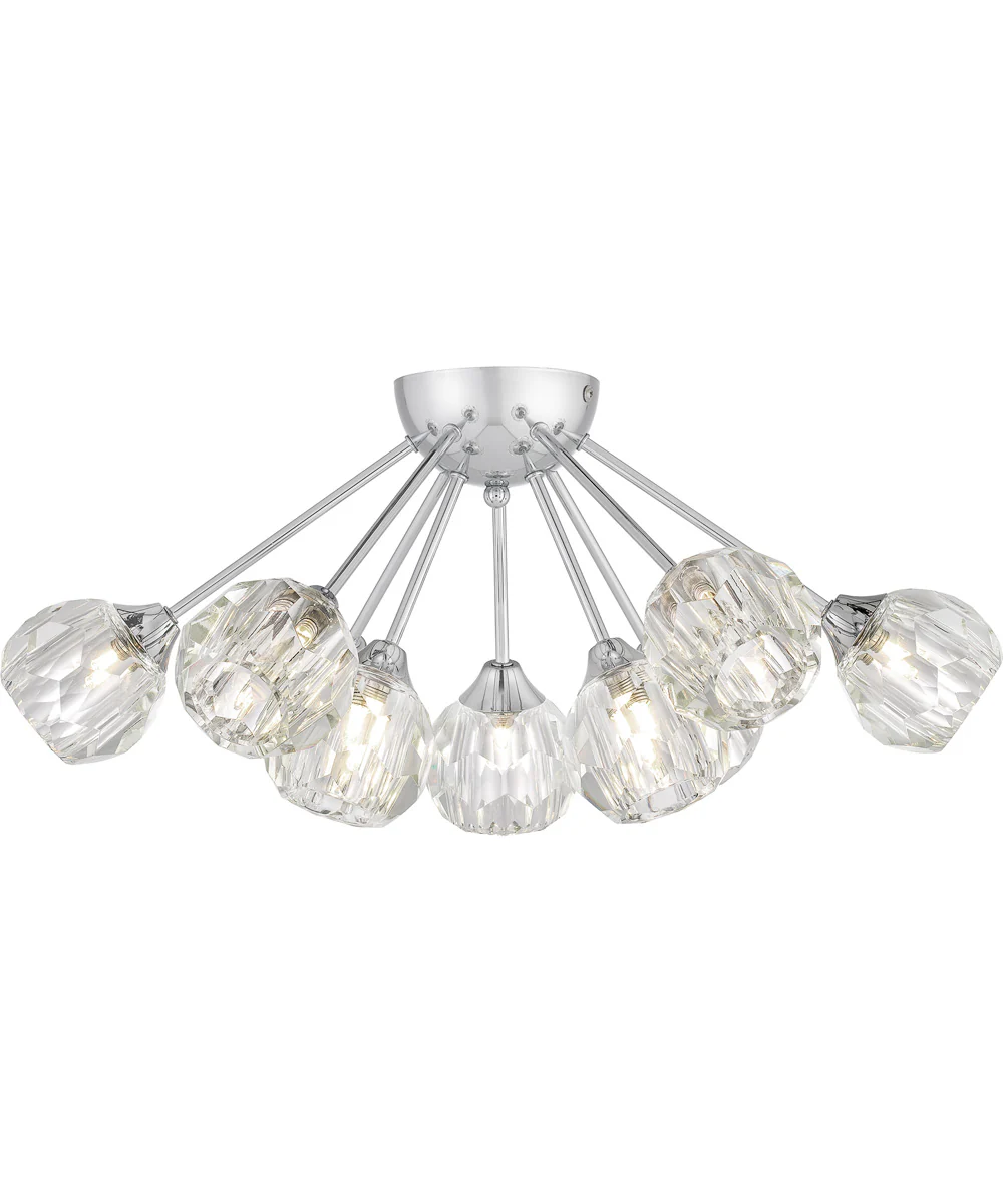 Spellbound 9-light Semi Flush Mount Polished Chrome - Image 2