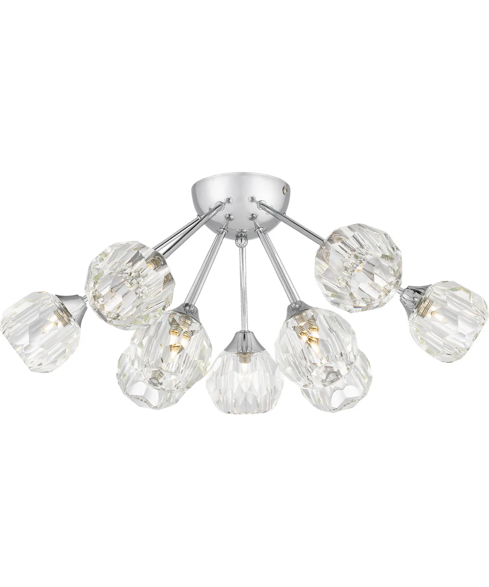 Spellbound 9-light Semi Flush Mount Polished Chrome - Image 4