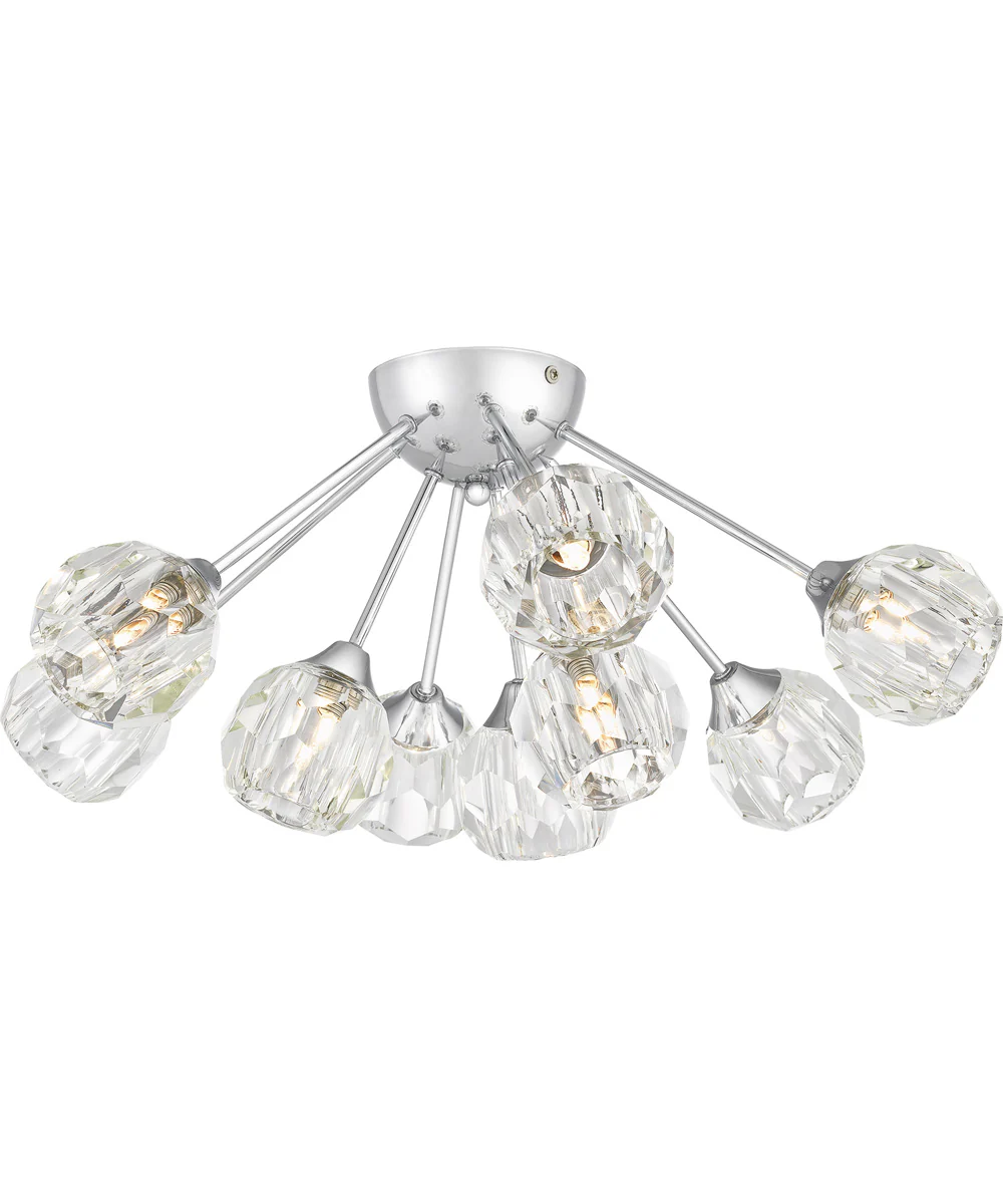 Spellbound 9-light Semi Flush Mount Polished Chrome - Image 5