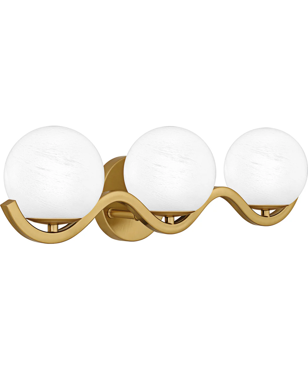 Spherical Large 3-light Bath Light Aged Brass - Image 3