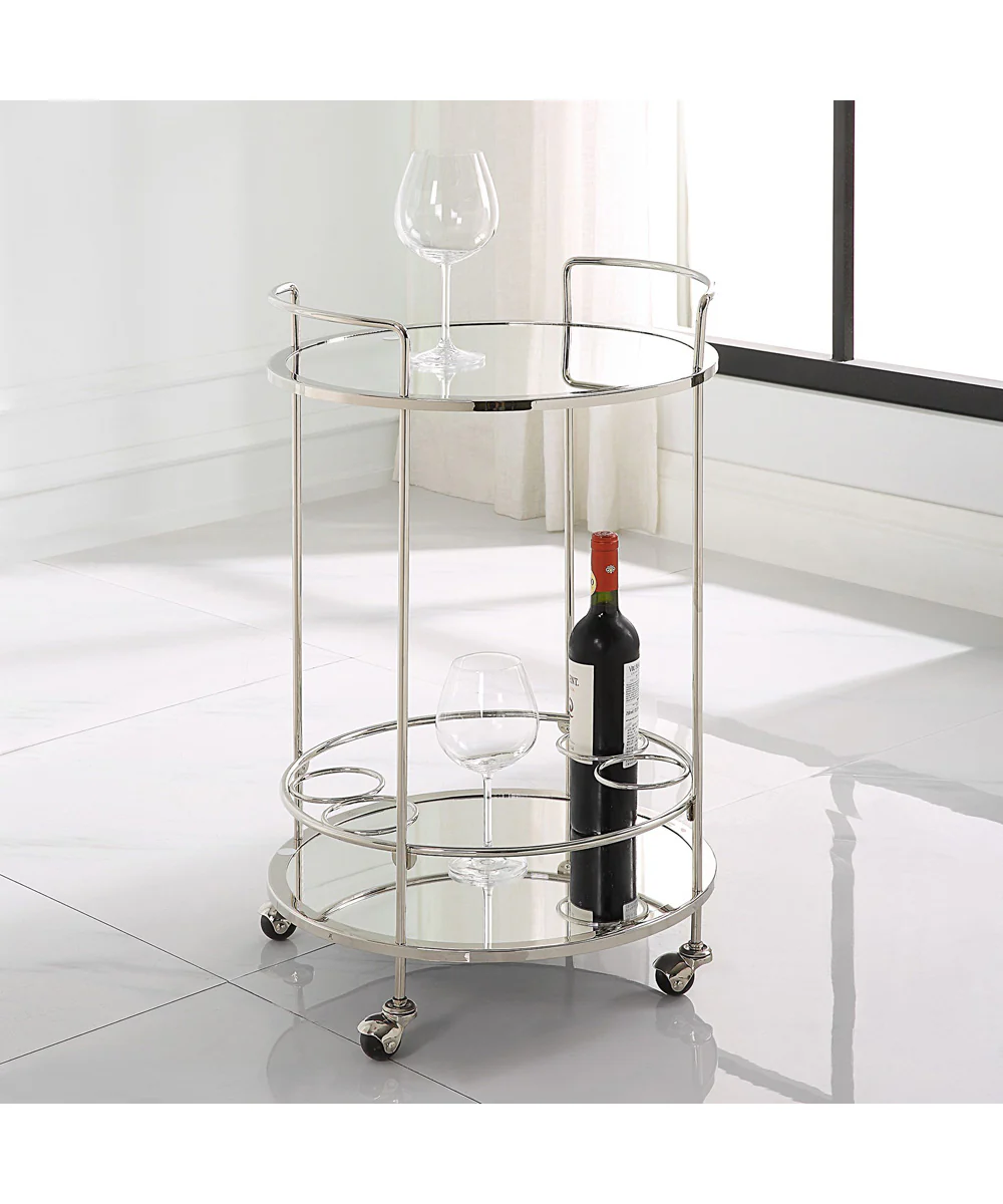 Spritz Chrome Bar Cart - Image 2