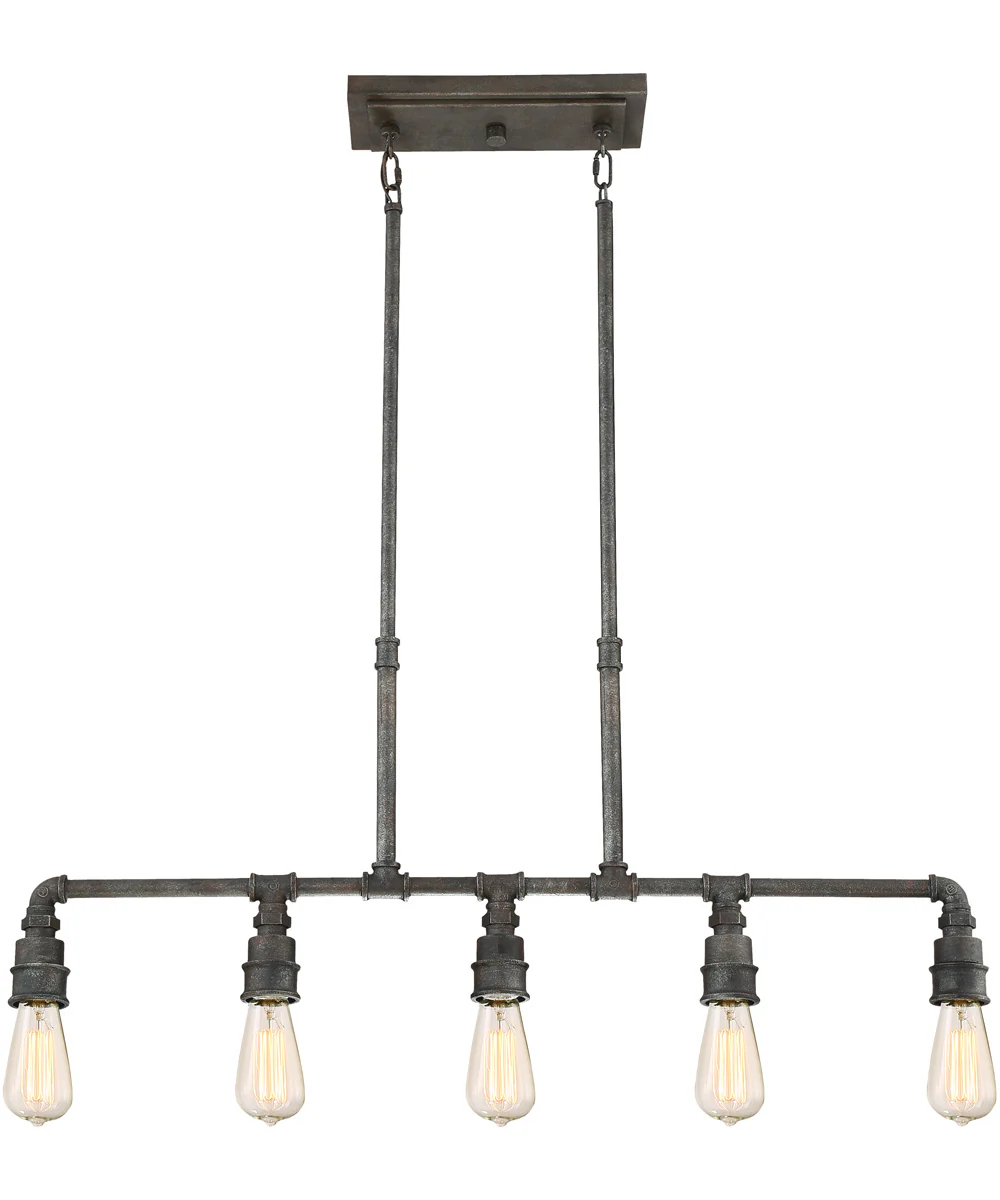 Squire 5-light Island Light Rustic Black - Image 6
