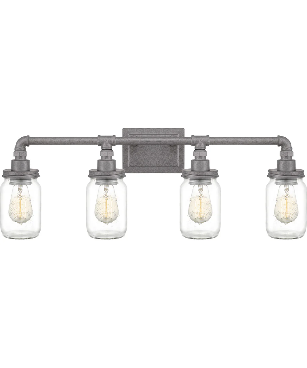 Squire Extra Large 4-light Bath Light Galvanized - Image 2