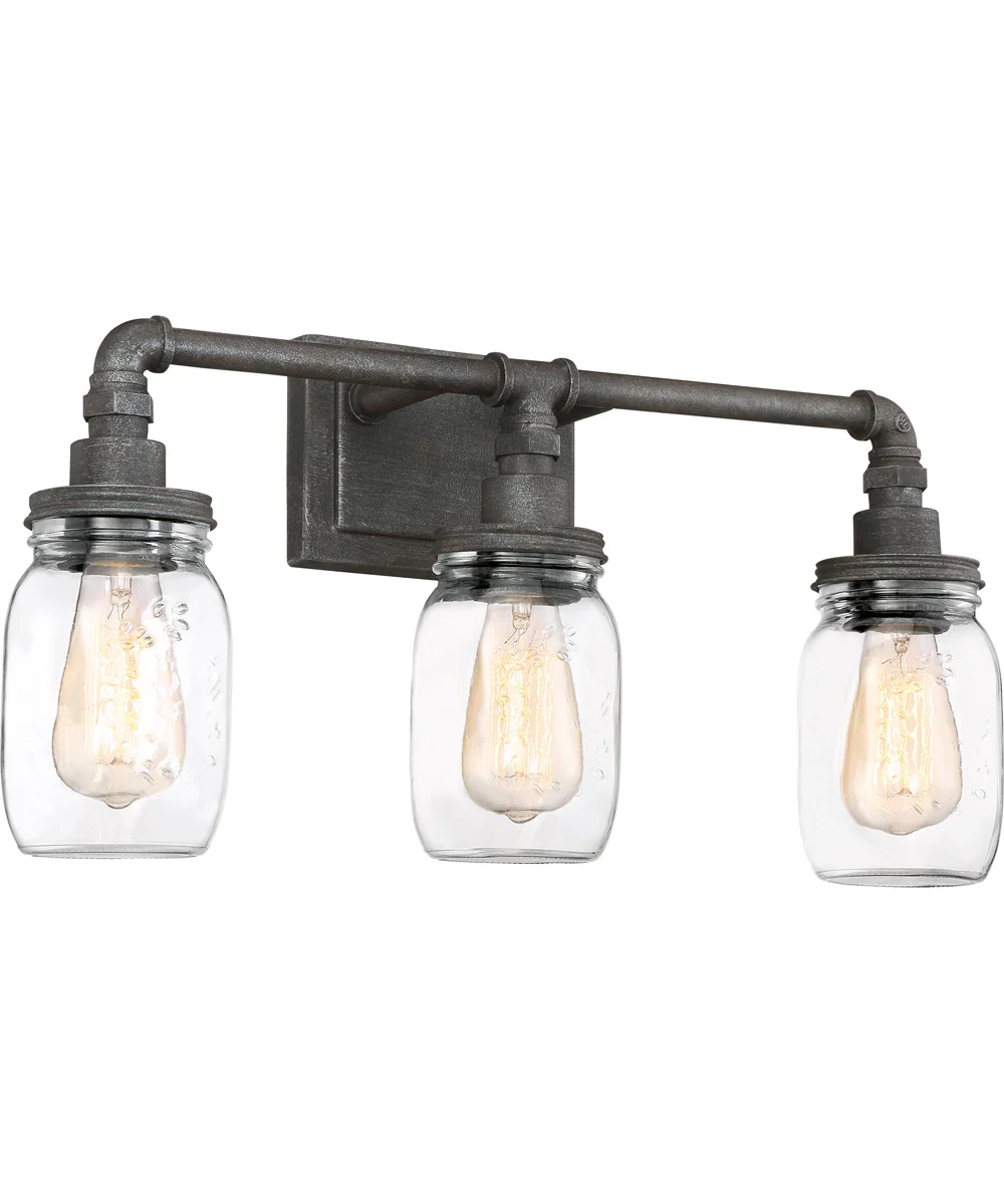 Squire Large 3-light Bath Light Rustic Black - Image 4