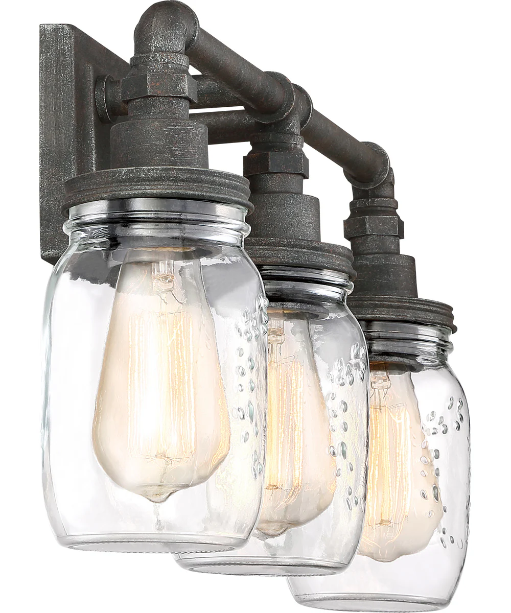 Squire Large 3-light Bath Light Rustic Black - Image 5