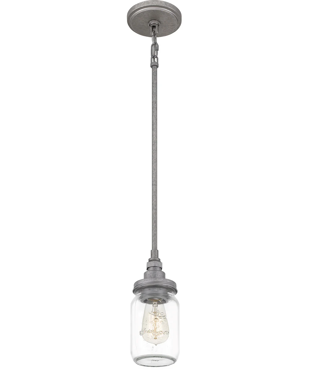 Squire Small 1-light Mini Pendant Galvanized - Image 4